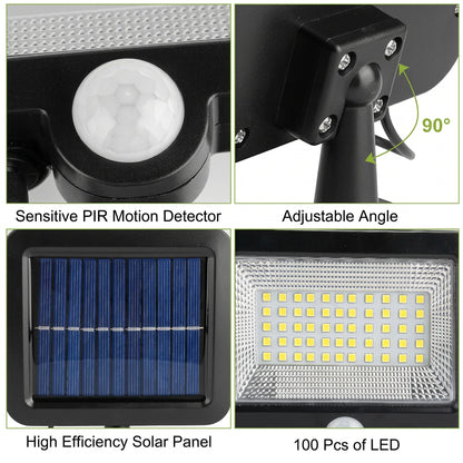 Solar-powered motion sensor light for outdoor entryways, stairs, and walkways where extra nighttime illumination is useful.