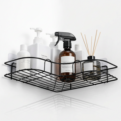 Wall-Mounted Bathroom Shelf – No-Drill Triangle Shower Caddy