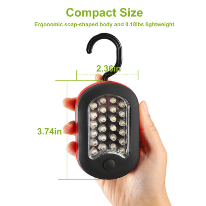 Older woman browsing online for useful household products, including a lightweight magnetic LED work light for cupboards, garages, and dark storage areas.
